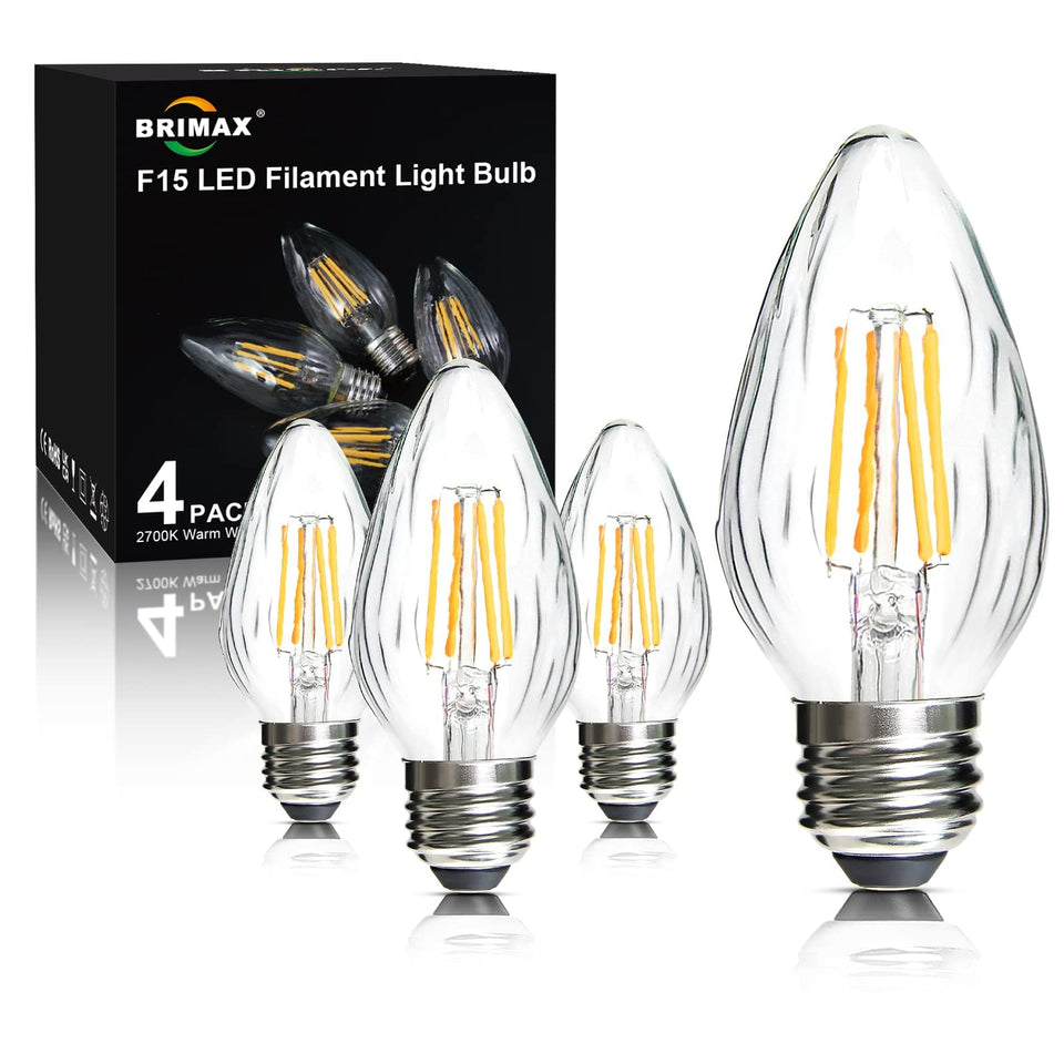 BRIMAX F15 porch light bulbs illuminate outdoor areas with warm 2700K glow.