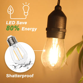 BRIMAX shatterproof Edison bulbs reduce breakage risk during outdoor gatherings.