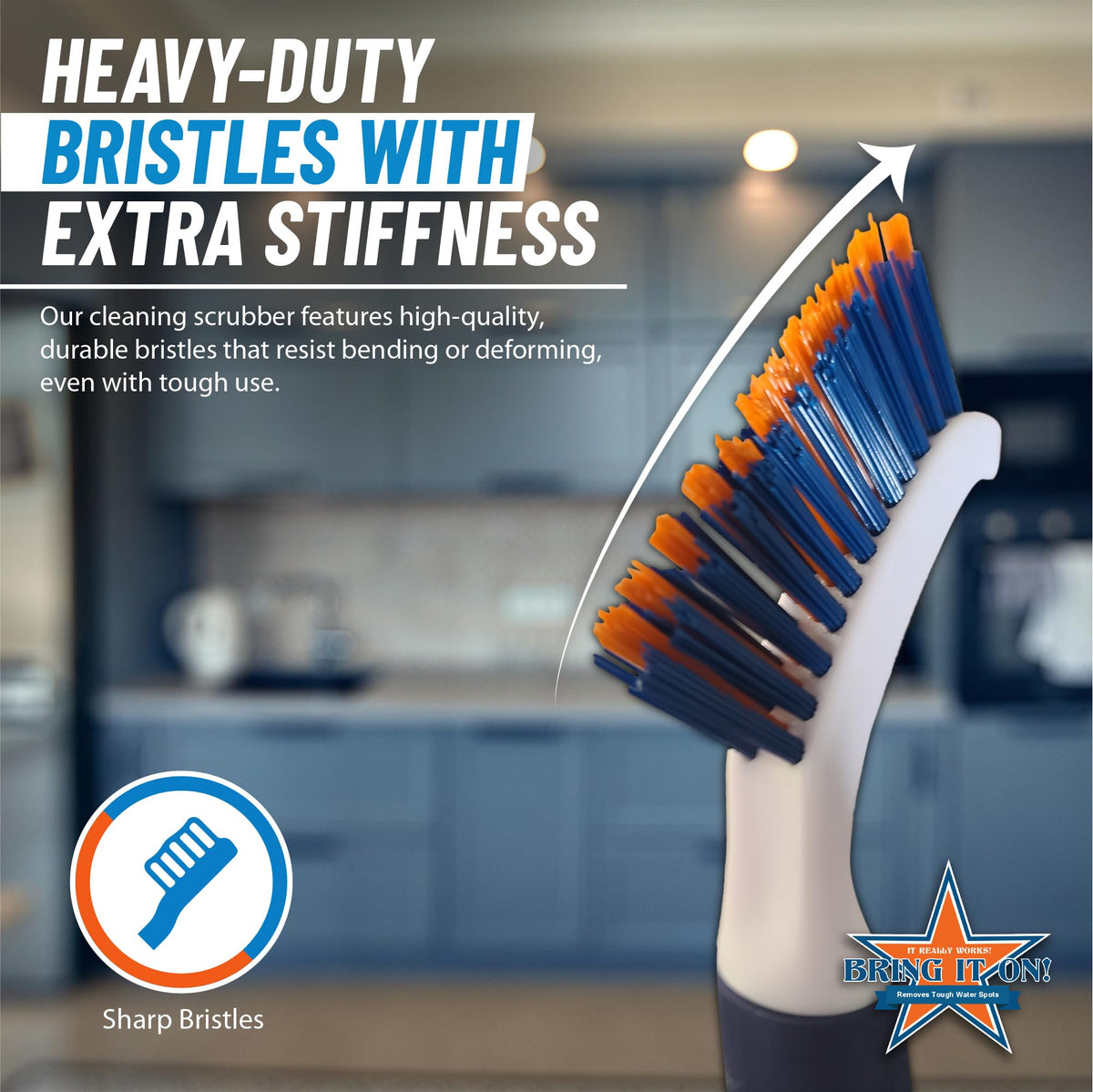 BRING IT ON! CLEANER crevice cleaning brush reaches tight corners for precise detail.