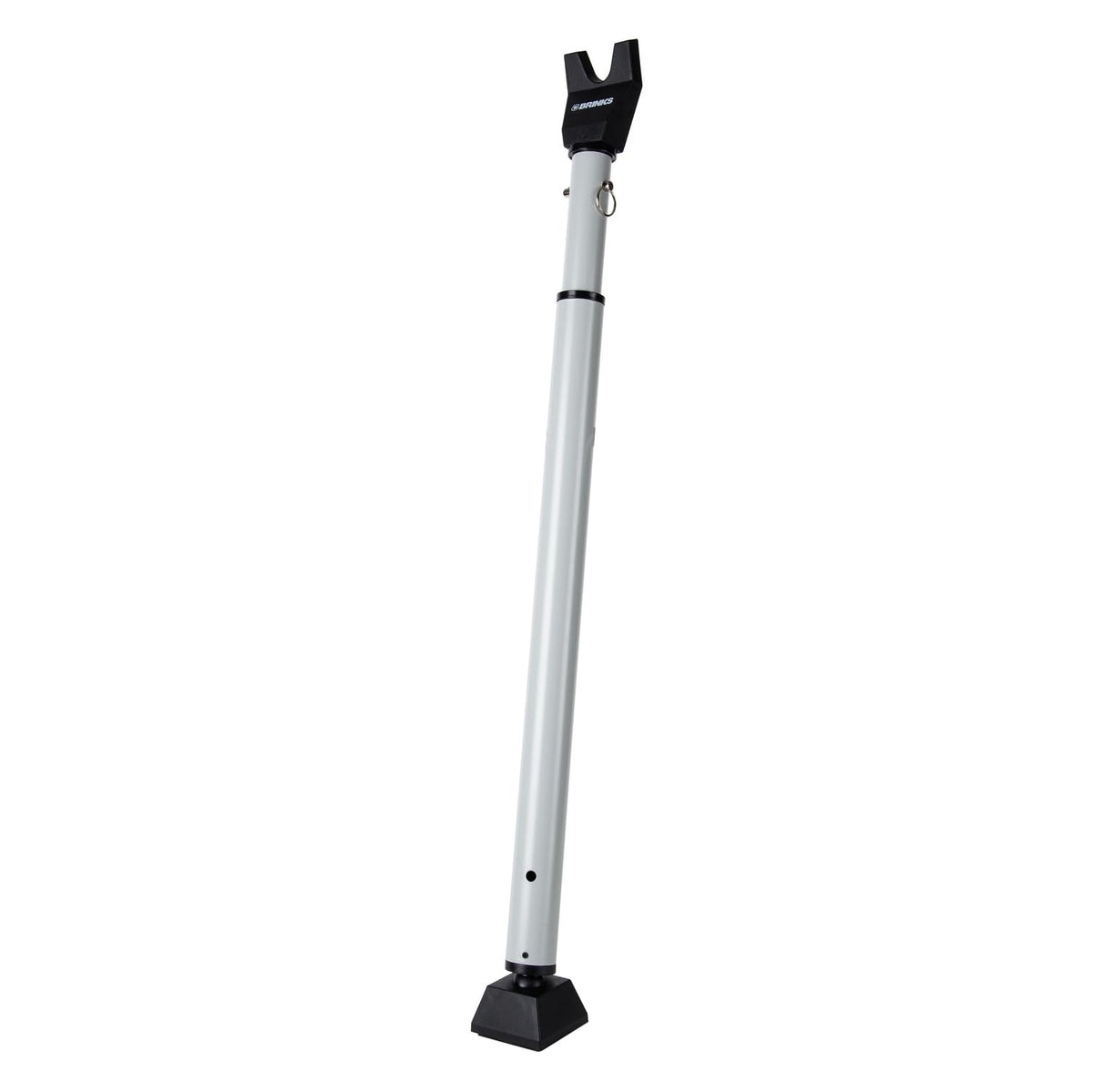 BRINKS door security bar adjustable 25 to 43 inches securing a hinged door.