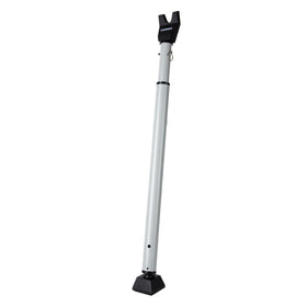 BRINKS door security bar adjustable 25 to 43 inches securing a hinged door.
