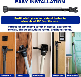 Compact, travel-ready BRINKS security bar for dorms and trips