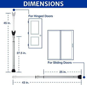 BRINKS dorm/apartment home security bar ready for everyday use.