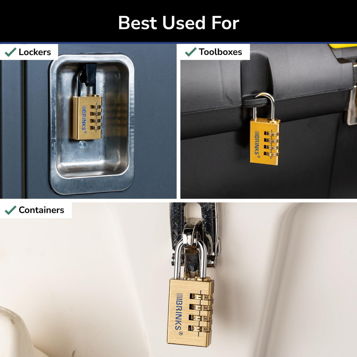 Chrome-plated hardened shackle adds cut resistance for daily use.