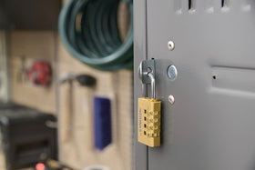 Two-pack BRINKS padlocks for securing multiple locations.