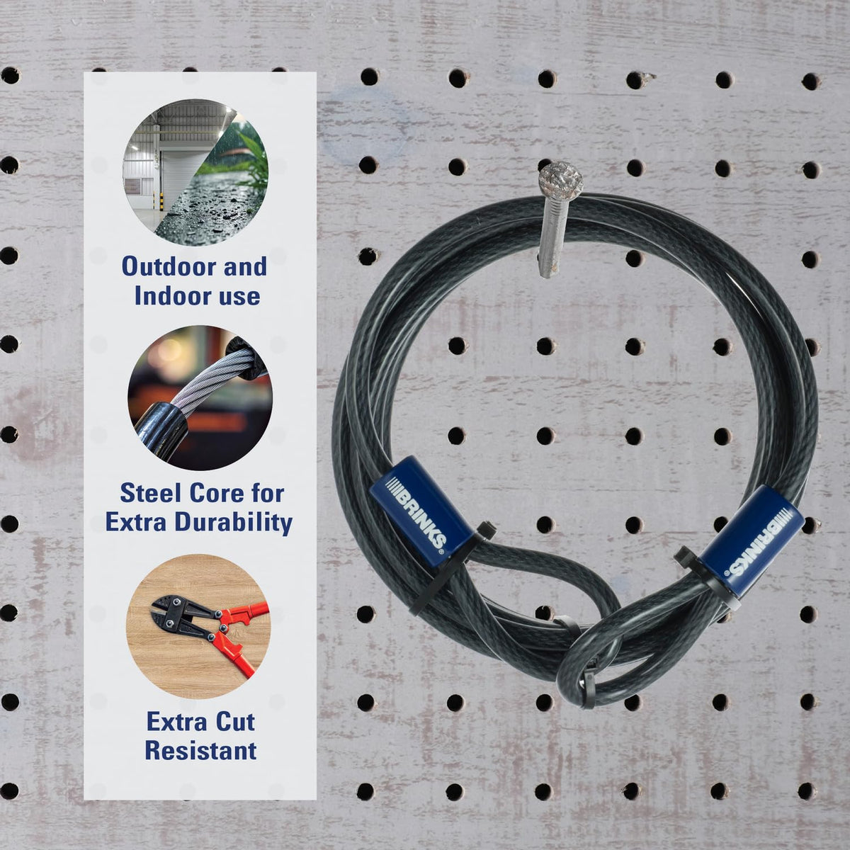 BRINKS designed to work with padlocks and disc locks for versatile security.