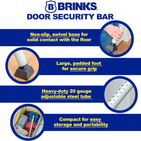 BRINKS portable door jammer suitable for hinged and sliding doors in travel.