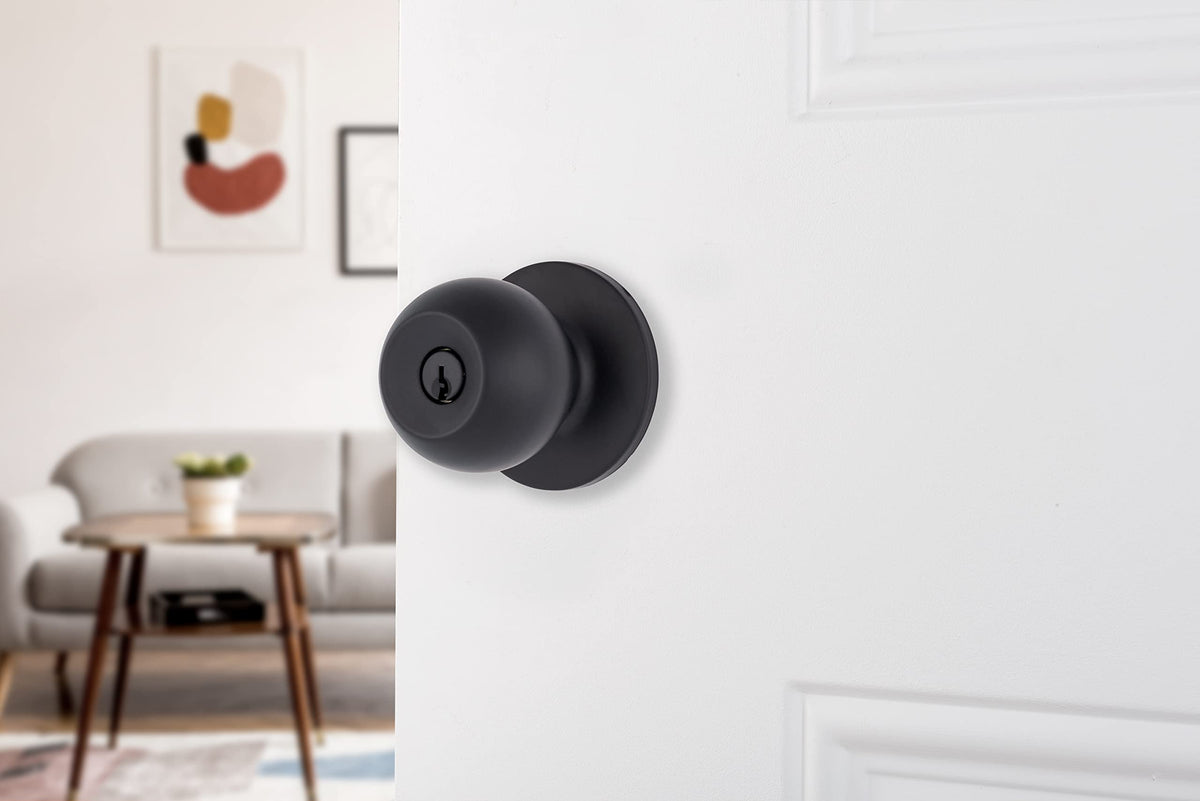 BRINKS knob back view shows backset compatibility and sturdy hardware