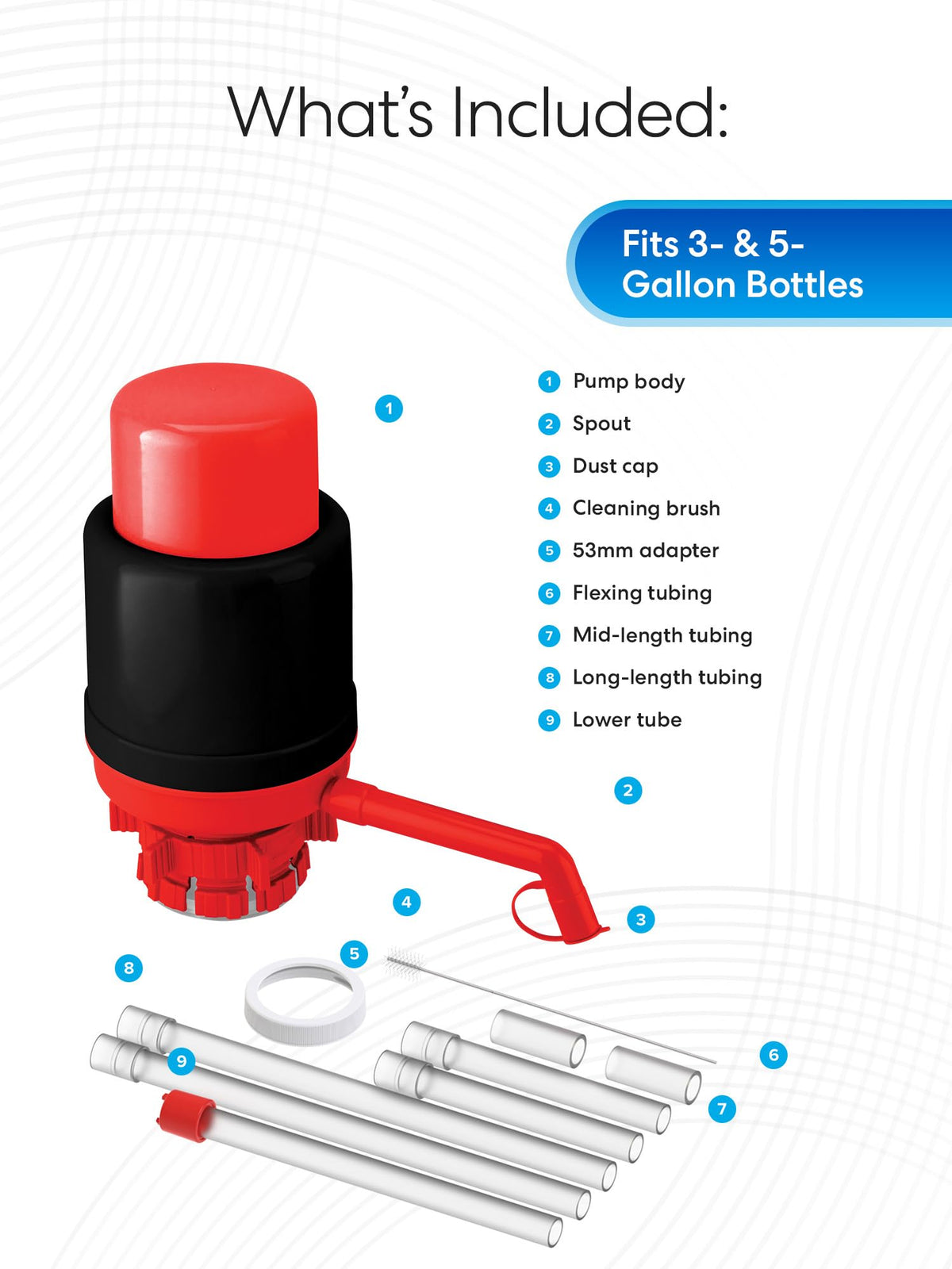 Brio includes a tube brush for quick cleaning and maintenance