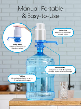 Brio pump in use shows smooth pour for water