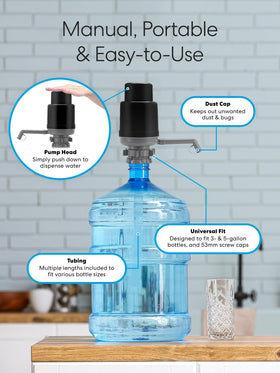 Brio pump in camping setup for on-the-go hydration.