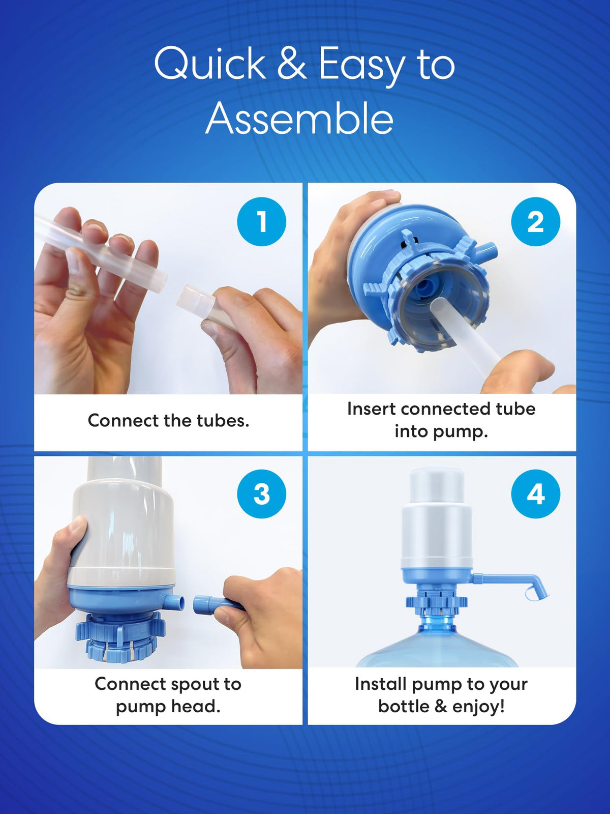 Brio pump cleaning brush included for easy maintenance.