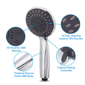 BRIOUT chrome-plated ABS body delivers a sleek look and lasting durability