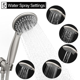 BRIOUT 59-inch stainless steel hose for flexible showering