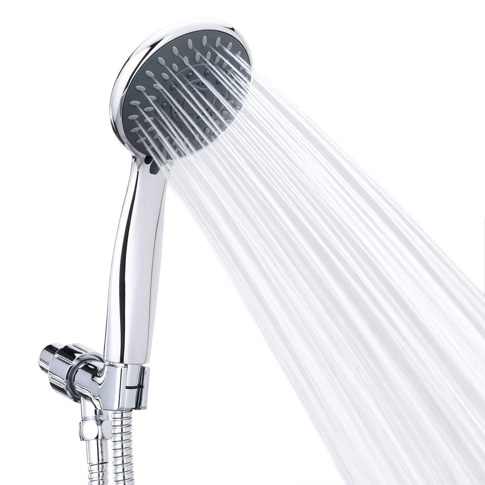 BRIOUT high-pressure handheld shower head with five settings for powerful, even spray