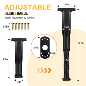 BriskJoy bed-frame center support leg stabilizes slats and prevents sag