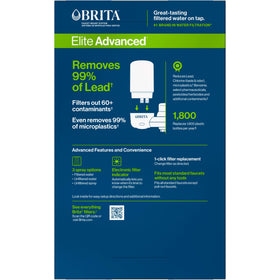BRITA compact white faucet mount fits kitchens and bathrooms
