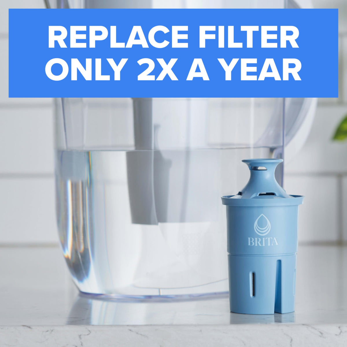 Brita Elite carbon-core technology boosts contaminant reduction.