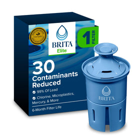 Brita Elite pitcher cap removal for easy filter access.