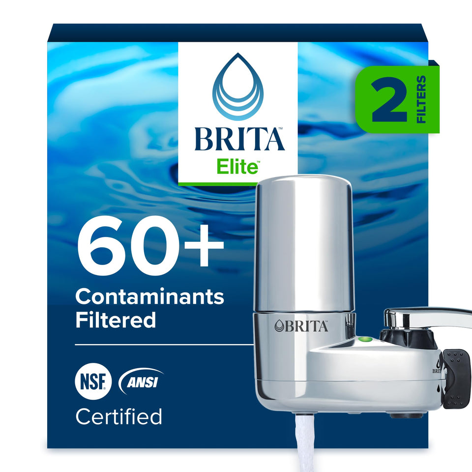 Brita faucet mount system chrome pour delivers instant filtered water on demand