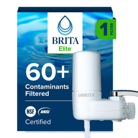 BRITA faucet mount white on faucet, compact design for everyday use