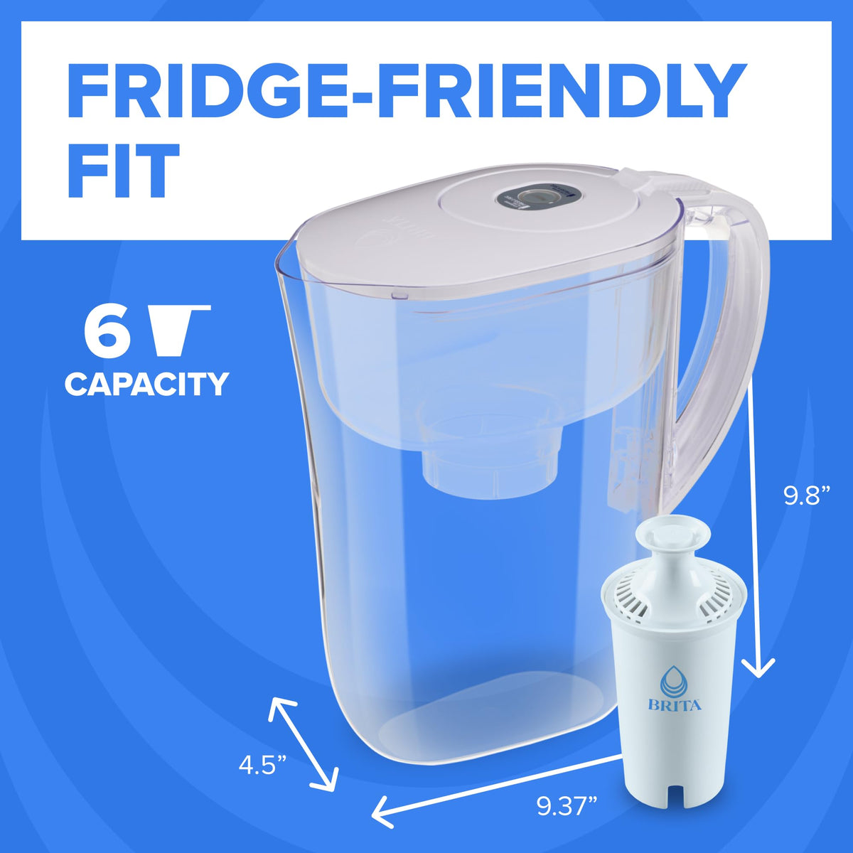 Brita-filtered water delivers crisp flavor