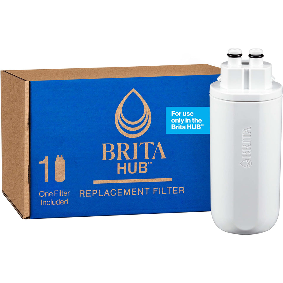 Brita Hub replacement filter package ready for installation to improve taste.