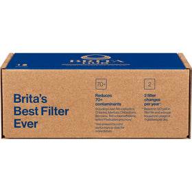 Brita Hub display highlighting six-month or 120-gallon lifespan.