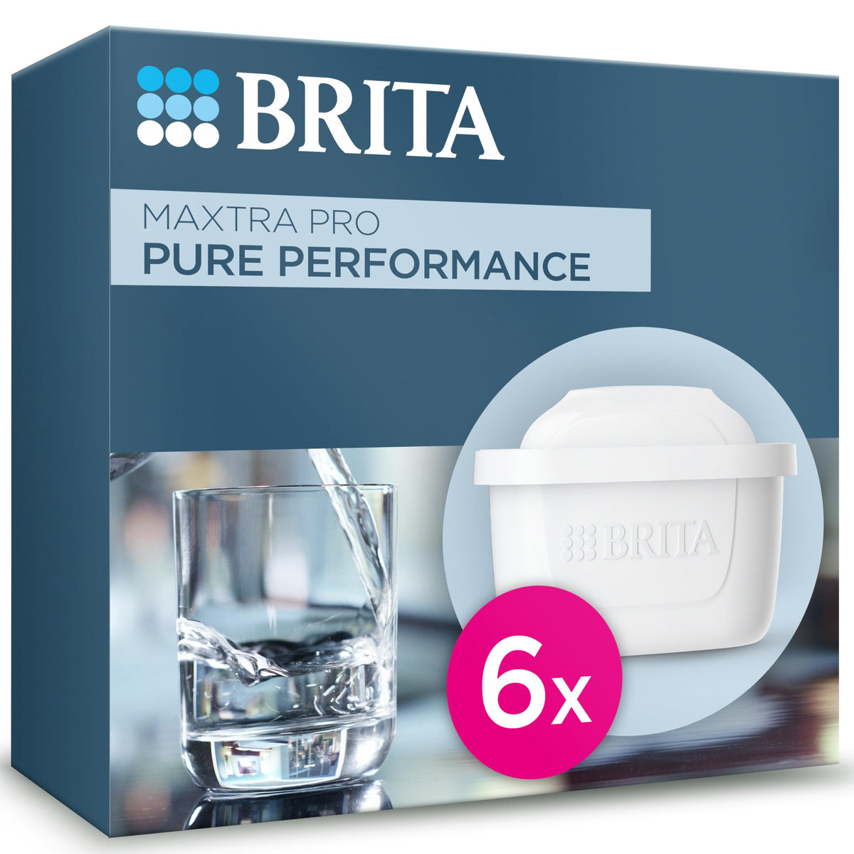 BRITA MAXTRA PRO six-pack filters for convenient kitchen filtration
