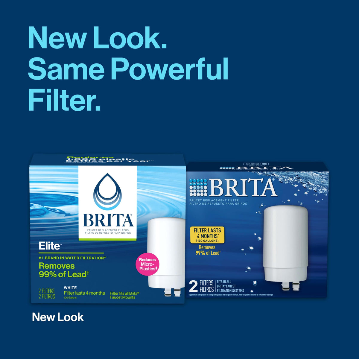 BRITA On Tap 100-gallon life display illustrating long-lasting filtration cycles