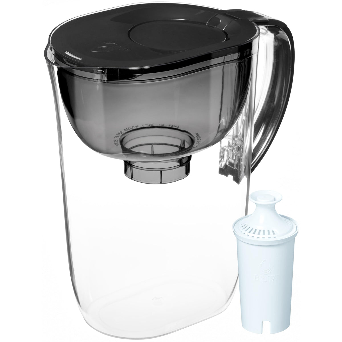 Brita pitcher dispensing water smoothly for quick refills