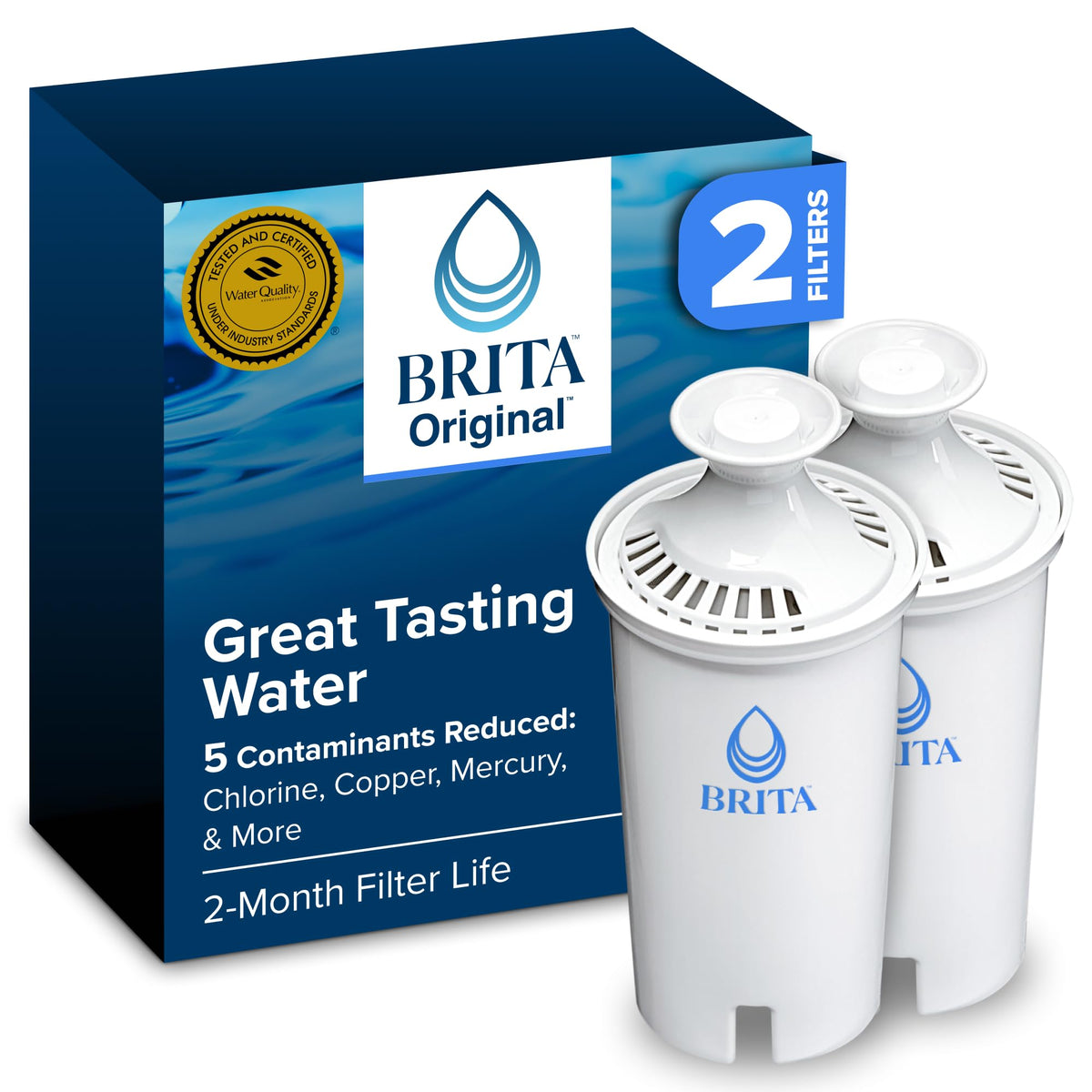 Brita Standard water filter installed in a pitcher for cleaner-tasting water.
