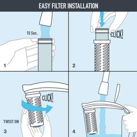 BRITA Stream dual-layer filtration removes impurities with no black flecks.