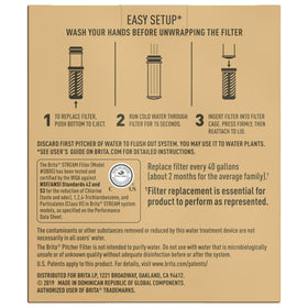 BRITA Stream indicator signals when to replace the filter for consistency.
