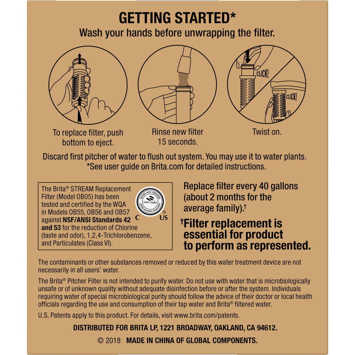 BRITA Stream two filters included ensure fresh water straight out of the box.