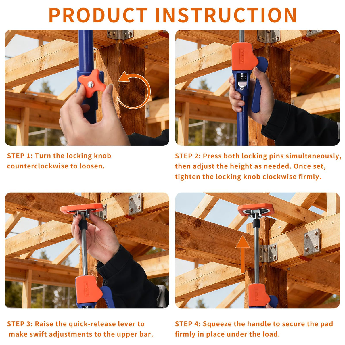 Britevo dust barrier support pole helps create a temporary barrier on site.