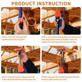 Britevo dust barrier support pole helps create a temporary barrier on site.