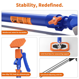Britevo multi-surface construction pole used for cabinet, drywall, and lifting tasks.