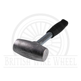 British Wire Wheel lead hammer demonstrates compatibility with 2-bar, 3-bar, and Zenith spinner caps