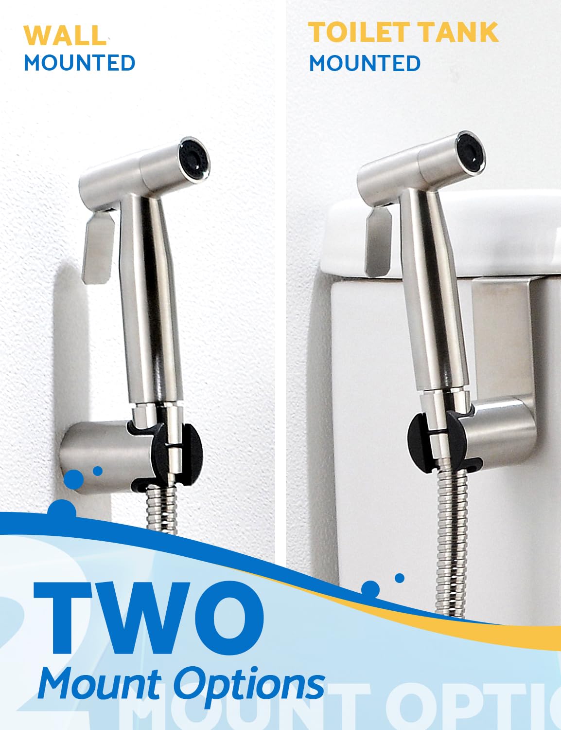 BRITULIF bidet sprayer adjustable jet soft mist highlights versatile cleaning options.