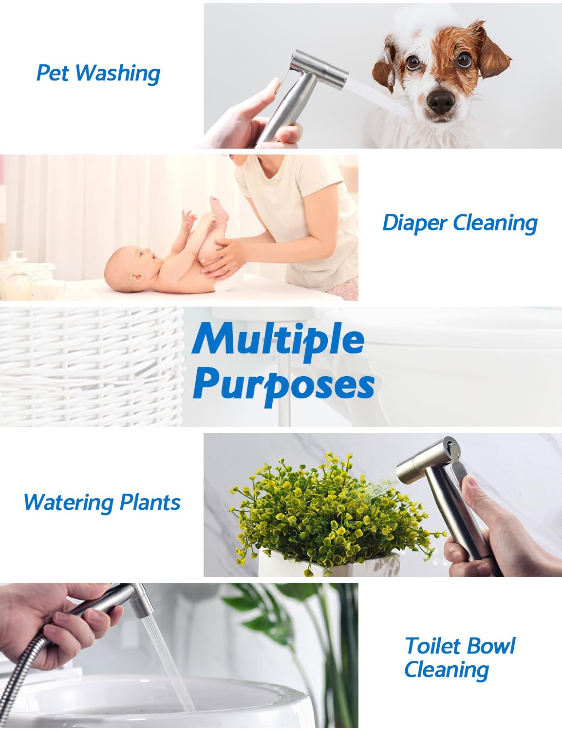 BRITULIF bidet sprayer leak-free design keeps bathroom floors dry and clean.