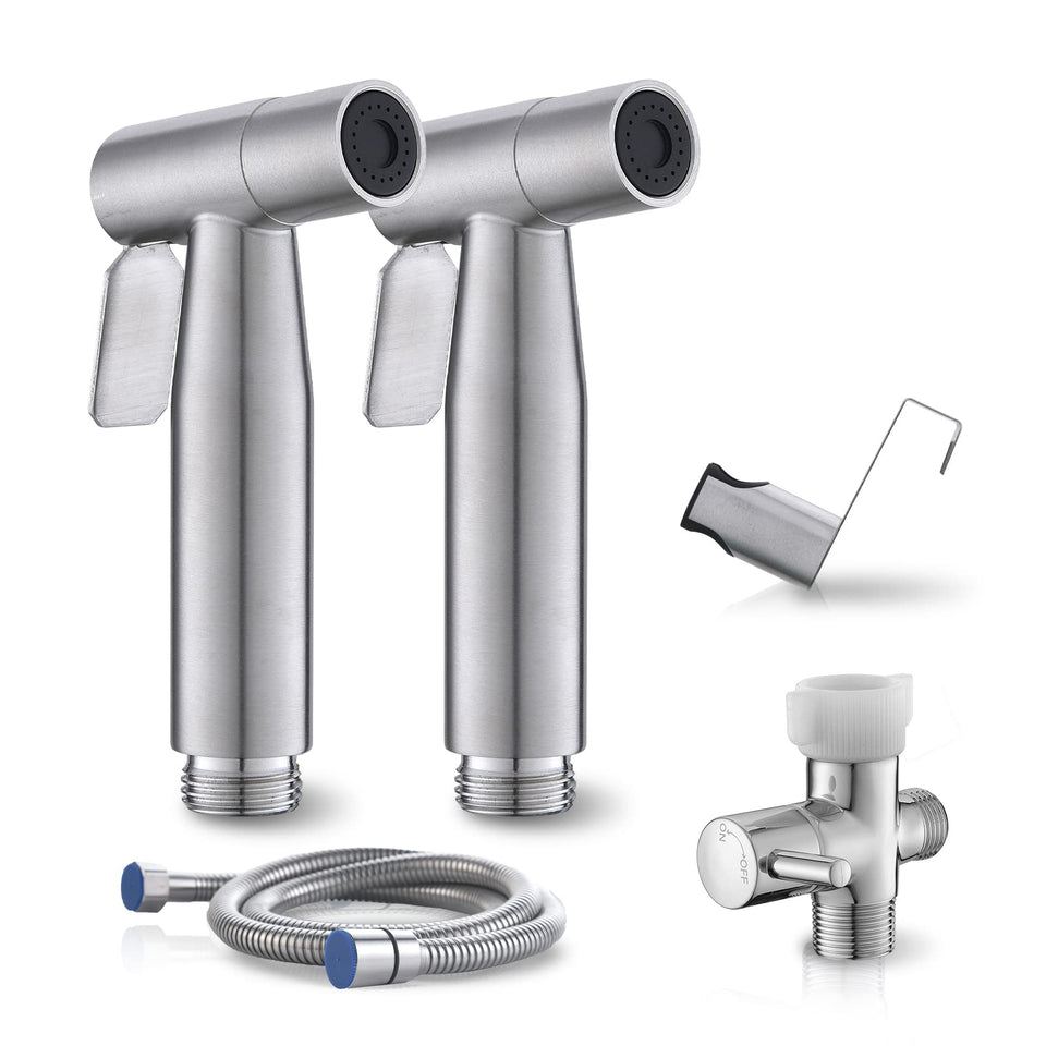BRITULIF bidet sprayer two-pack package front view for quick, tool-free bathroom upgrade.
