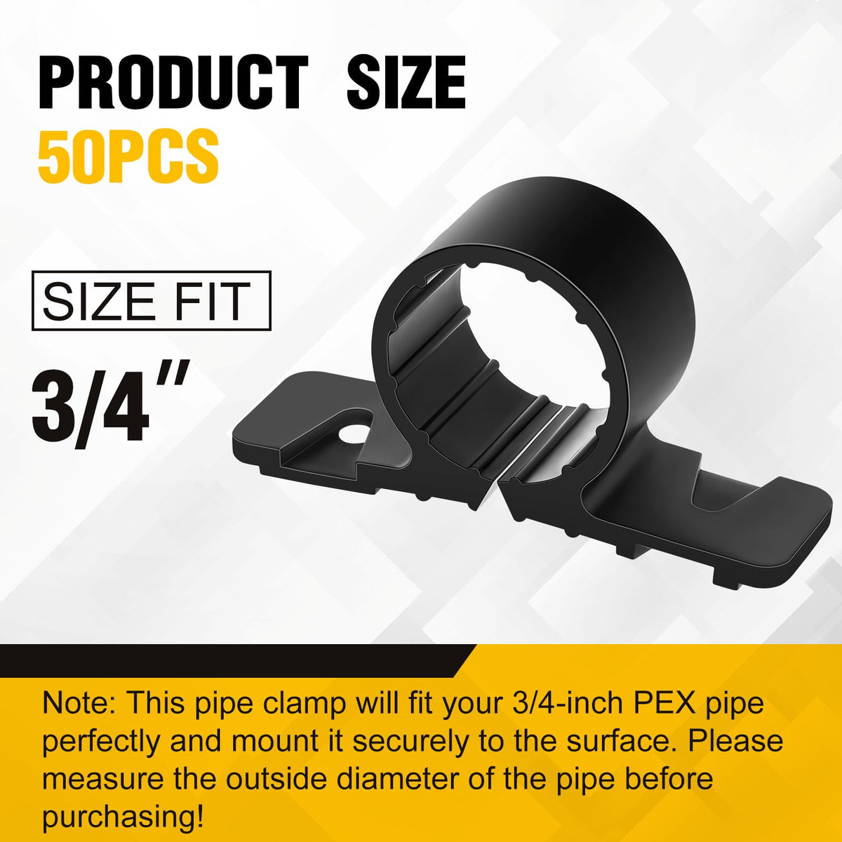 Briwooody clamp showing easy push-in installation for CPVC