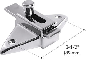 BRIXWELL chrome keeper for reliable surface-mounted installation.