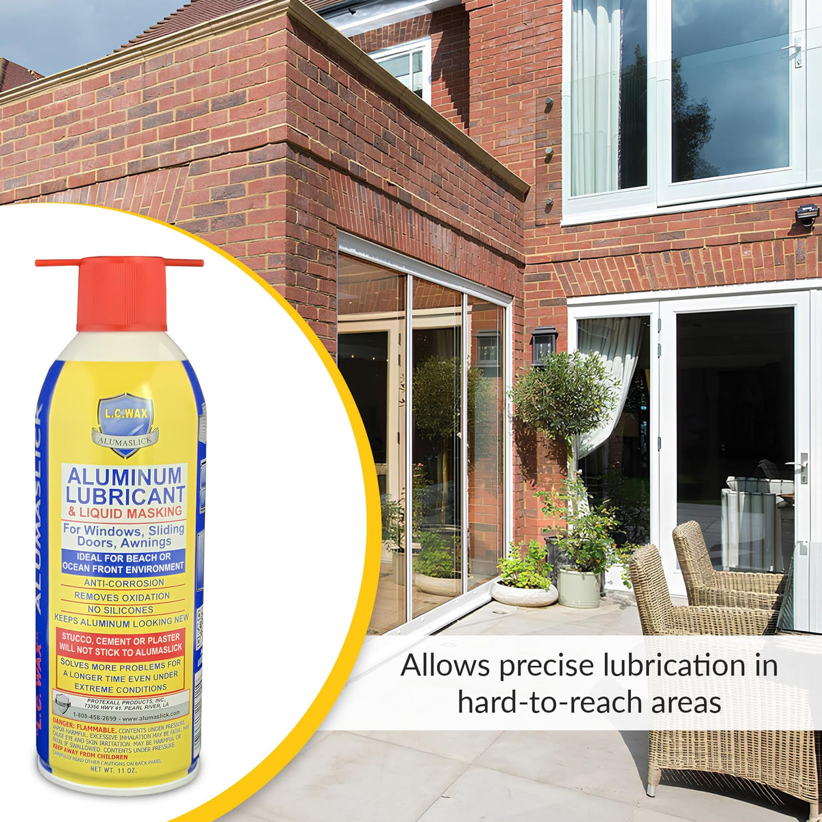 BRIXWELL lubricant on metal parts reduces friction during operation