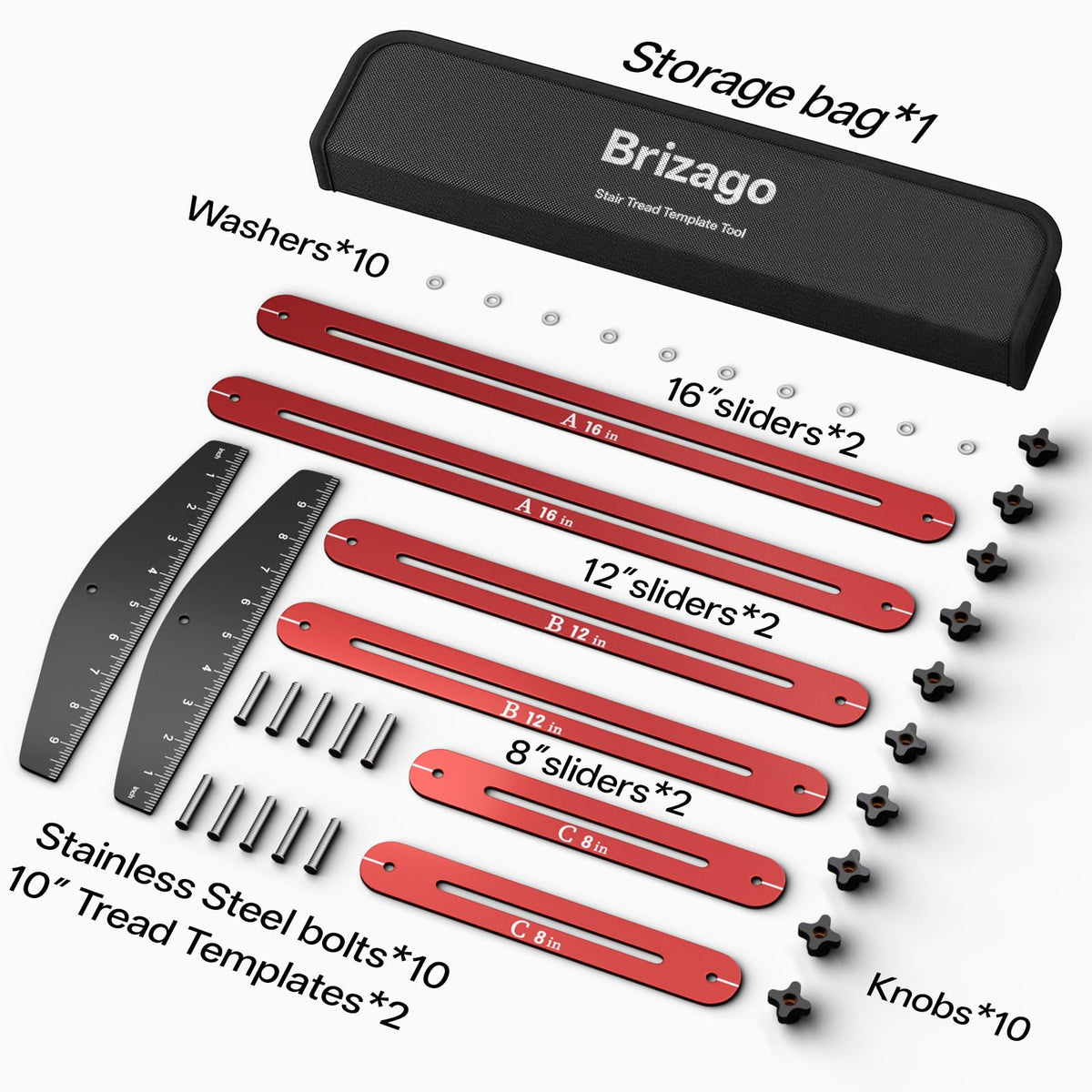 Brizago millimeter markings stay readable and wear-resistant