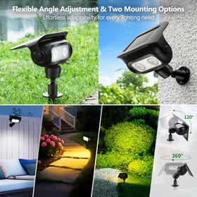Brizled 180-degree solar panel adjustability maximizes sun exposure for charging.