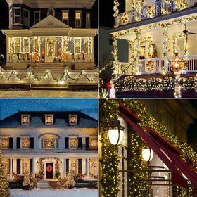 Brizled garden, patio and wedding decor with festive glow