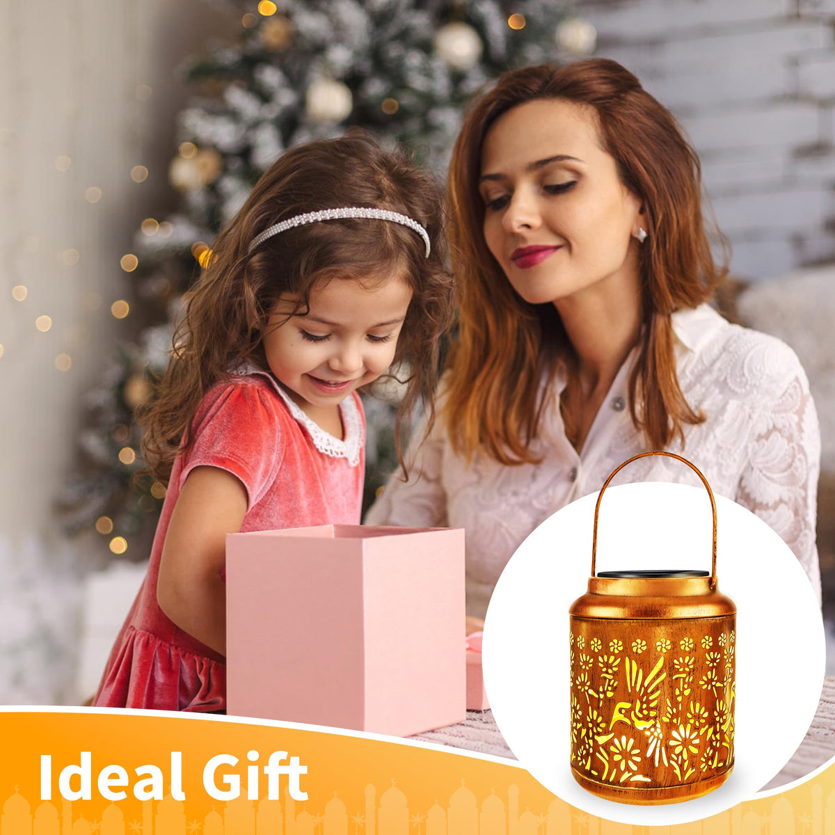 Brizled hummingbird lantern makes a thoughtful gift for mom or grandma.