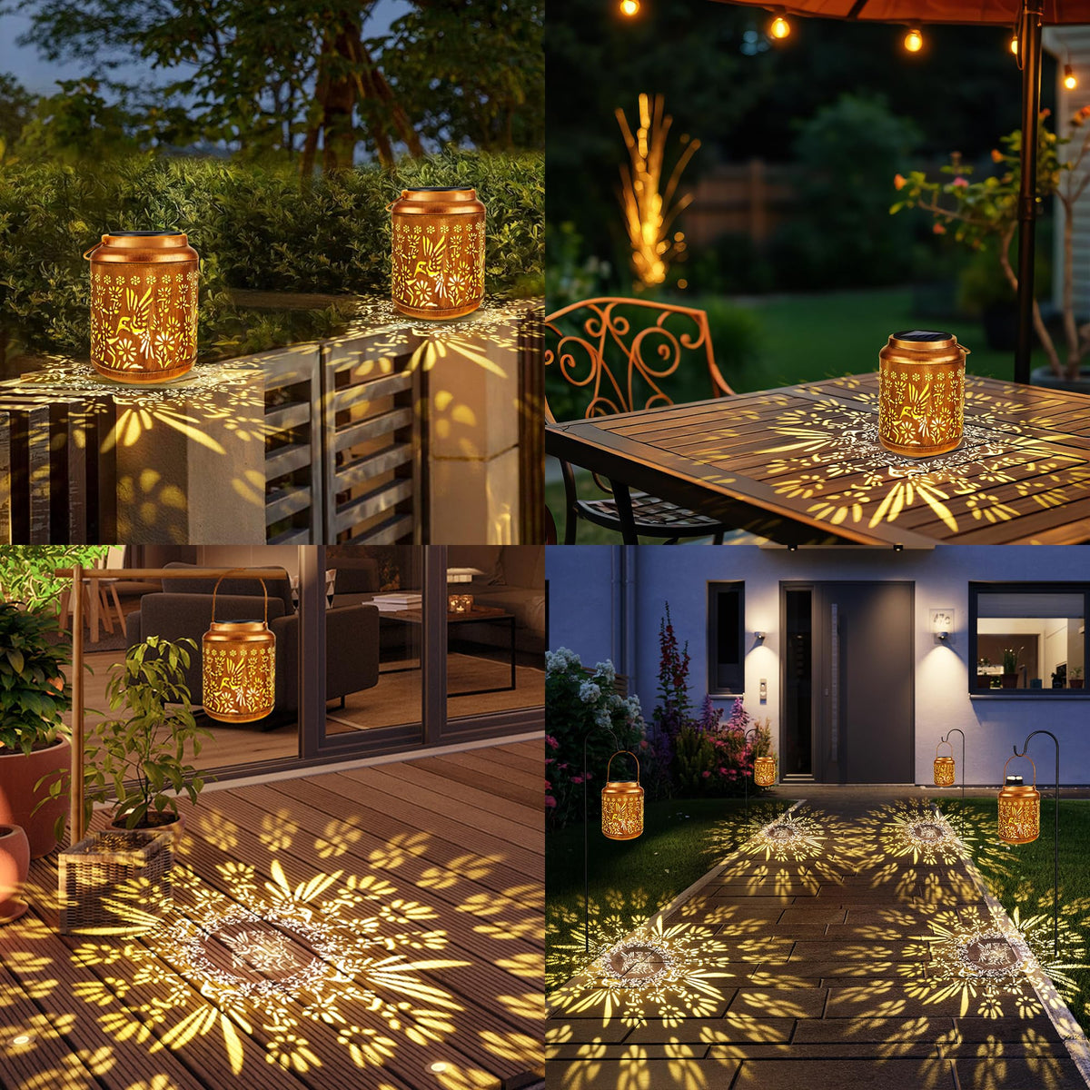 Brizled hummingbird lantern IP44 waterproof exterior withstands seasonal weather.